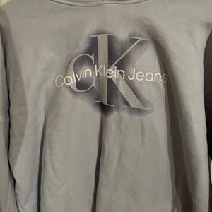 Calvin Klein Cropped Blue Hoodie